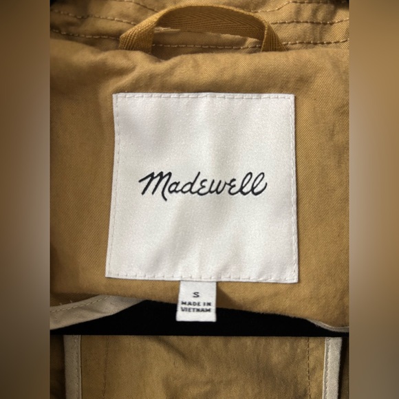 Madewell double breasted cropped trench coat - Picture 7 of 9